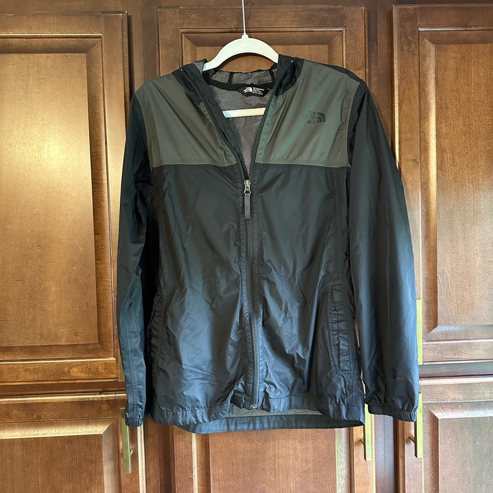 The North Face Kids Black and Gray Windbreaker
